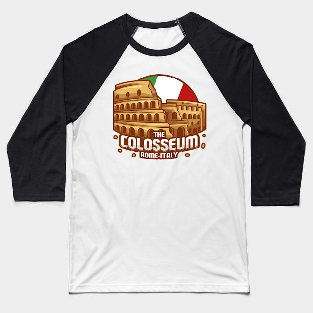 colosseum italy landmark Baseball T-Shirt by noorshine